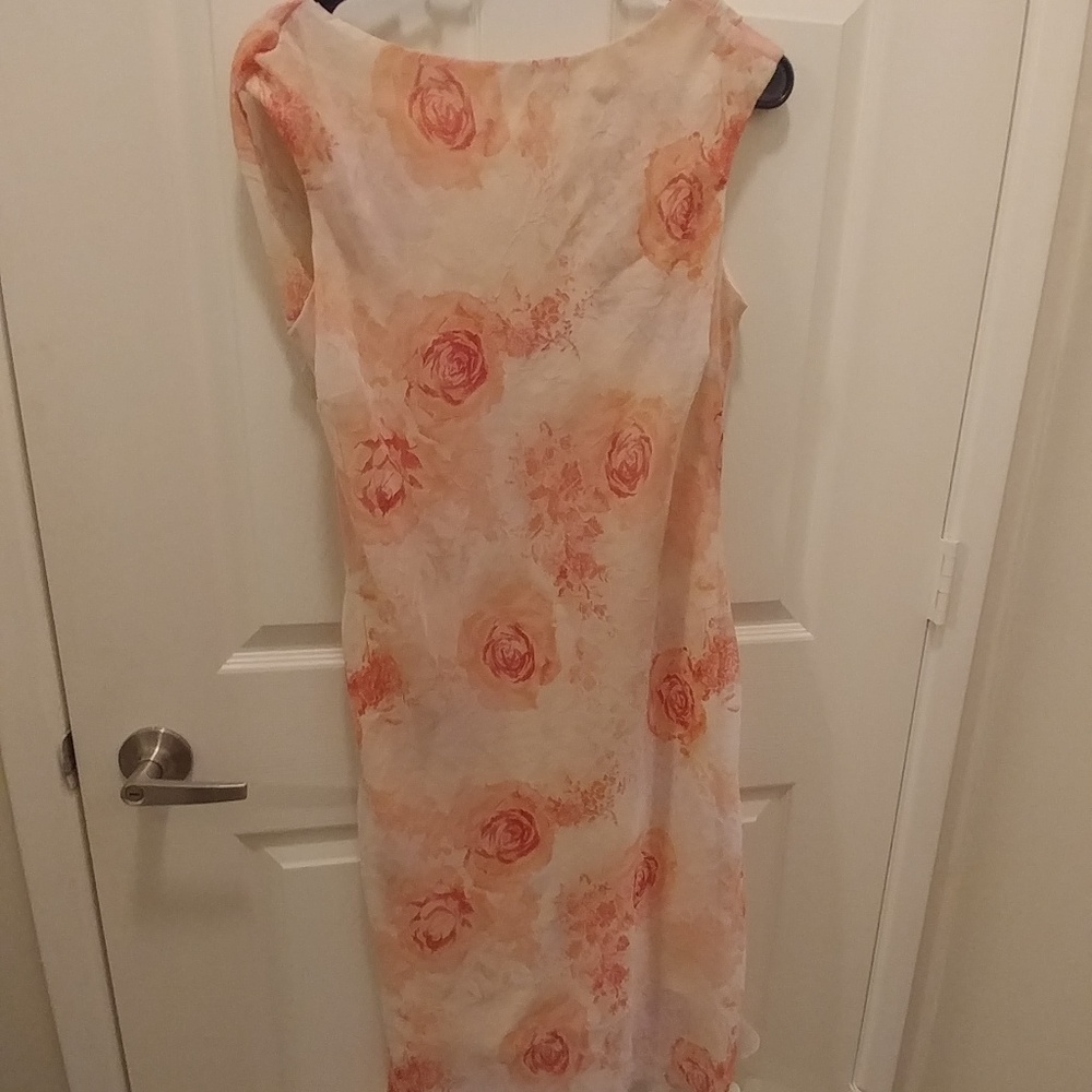 Peach floral dress